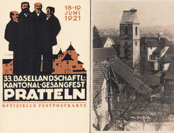 1921, "33. Basellandschaftl. Kantonal-Gesangsfest Pratteln", off. ...