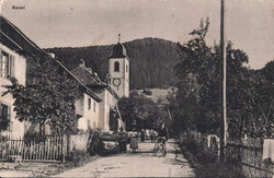 ca. 1910, "Asuel", s/w Lichtdruckkarte, belebte Strassenansicht, ...