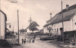 1918, "Damvant", s/w Lichtdruckkarte, belebte Strassenansicht mit ...