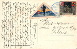 1918, "Damvant", s/w Lichtdruckkarte, belebte Strassenansicht mit ...