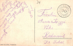 ca. 1910, "Les Genevez. Milieu du Village", s/w Lichtdruckkarte, ...