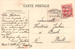 1907, "Banque populaire, Porrentruy", s/w Lichtdruckkarte, belebte ...