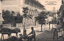 1914, "Porrentruy - La Préfecture et la Banque Cantonale", s/w ...