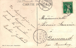 1910, "Saignelégier", s/w Lichtdruckkarte, sehr belebte ...