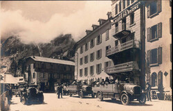 ca. 1925, "Gletsch - Hôtel Glacier du Rhône", s/w Fotokarte, ...