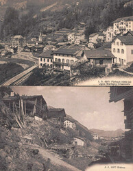 1912/27, "Finhaut - Ligne Martigny-Chamonix", s/w Lichtdruckkarte, ...