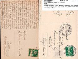 1912/27, "Finhaut - Ligne Martigny-Chamonix", s/w Lichtdruckkarte, ...