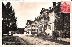 1943, "Rotkreuz. Gasthaus z. Bauernhof und Post", s/w Fotokarte, ...