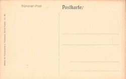 Thema Postkutsche: "Bündner-Post", ungebrauchte s/w Lichtdruckkarte ...