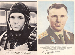 Thema Luftfahrt: "Juri Gagarin", zwei versch. Portraitkarten aus der ...