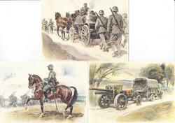 Thema Militär: 8 verschiedene Künstlerkarten von Iwan Edwin ...