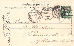 1903, "Gruss aus Bätterkinden", s/w Lichtdruckkarte mit fünf ...