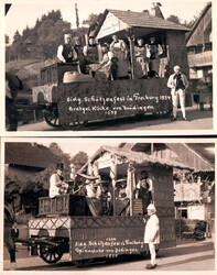 1934, "Eidg. Schützenfest in Freiburg 1934", zwei belebte s/w ...