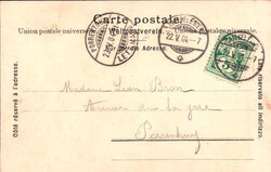 1904, "Saignelégier - Vue générale et Gare", s/w Lichtdruckkarte ...