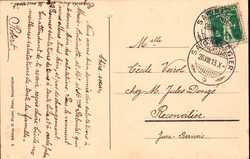 1913, "Saignelégier - Rue du collège", s/w Lichtdruckkarte, belebte ...
