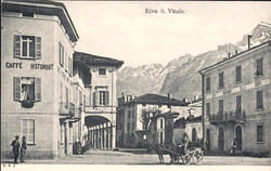 ca. 1910, "Riva S. Vitale", s/w Lichtdruckkarte, belebte Ansicht mit ...