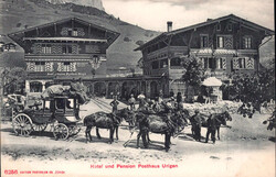 ca. 1910, "Hotel und Pension Posthaus Urigen", ungebrauchte s/w ...