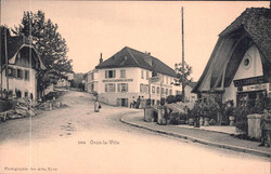 ca. 1910, "Oron-la-Ville", ungebrauchte s/w Lichtdruckkarte, belebte ...