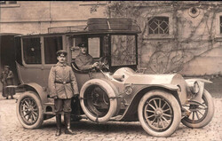 Thema Auto: "Mercedes", s/w Fotokarte, ungebraucht