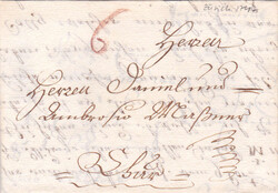 1747, Zürich, Faltbrief mit Inhalt nach Chur, rückseitig Siegel