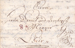 1747, Zürich, Faltbrief mit Inhalt nach Chur