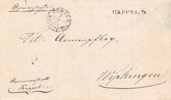 1860, "Zürich 7 Nov. 60", Rundstempel und Stabstempel "Cappel" auf ...