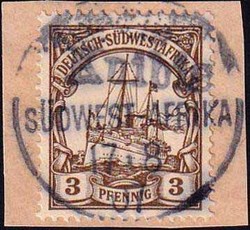185: Deutsche Kolonien Südwestafrika - Stempel