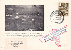 1936/51, 9 versch. Ballonpost-Karten/Umschläge, alle versch. mit ...