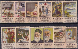 um 1900, "Rot-Kreuz", Tobler, kompl. Serie aller 12 versch. ...