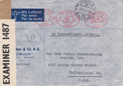 1941, 1.70Fr.-Direktaufdruck-Frei-Stempelmarken (401) mit drei versch ...