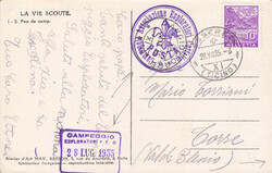 1935, "Campeggio Esploratori Cattolici 28 Lug.", Künstlerkarte "La ...
