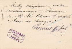 1871, "Tramelan", feiner Fingerhut auf PK Nr. 1 (Abarten: Gegen unten ...