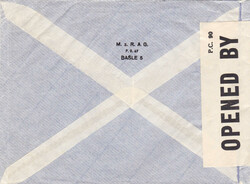 1941, 2.40Fr.-4fach-Direktaufdruck (70/70/70/30) von Basel (7.VI.41) ...