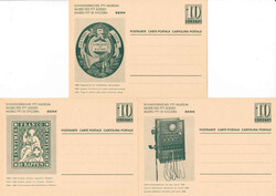 1958, Kartenset "Postmotive/Briefmarken", komplettes Set à 4 ...