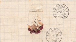 1877, 5Rp. braun auf sehr archivfrischen Faltbrieflein mit glasklarem ...