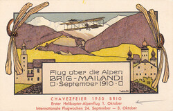 1950, OK Karte Chavezfeier 1950 mit rotem Zudruck, rücks. kleine ...