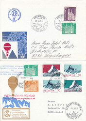 1966/2000, "Ballonpost", 10 versch. Belege mit interessanten ...
