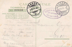 1911, Flugtag Lausanne, seltene Tombola-Karte von Lausanne (1.VI.11) ...