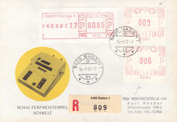 1945/82, aus der Haslermaschine, 2x "ungerade Rappenwerte" auf ...