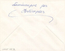 1968, Rundstempel "Urnerboden 2.2.68", Lawinenpost mit "Heli". ...