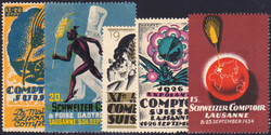 1924/34, "Comptoir Lausanne", 5 versch. Vignetten, dabei die seltene ...