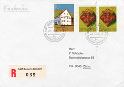 1981, 1.10Fr.-Chargé-Frankatur, u.a. mit waagr. Paar aus der Rolle ...