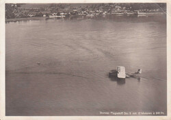 um 1930, "Dornier Flugschiff Do. X" bei der Wasserung auf dem ...