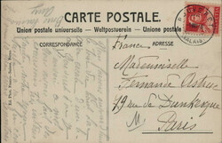 1916, Lac Leman: "Le Bouveret - Le Port", s/w Lichtdruckkarte mit ...