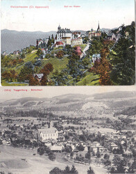 ca. 1920, Ostschweiz, 6 bessere Ortsansichten, u.a. Fotokarte von ...