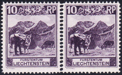 1930, 10Rp. Alp am Bettlerjoch, waagr. Paar, mittig mit ...