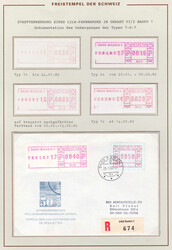 PAKETMARKE 1982, Typ 7-6-7, Spätverwendung von 1982 des lila ...