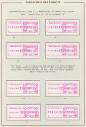 PAKETMARKE 1982, Ausstellungsblatt: Spätverwendung in Baden 1, vom ...