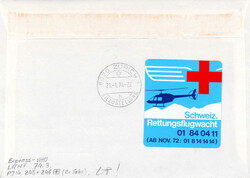 1974, Heli-Notflug "Amden - Wesen" beim Bergsturz vom 21.1.74. Rarer ...