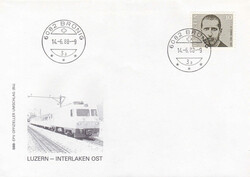 1988, "Luzern - Interlaken - Ost - Bahn", 3 off. SBB-Umschläge mit ...